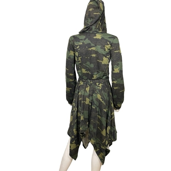Long Sleeve Camouflage Hoodie asymmetrical Full Zip Jacket Dress
New - Picture 6 of 14